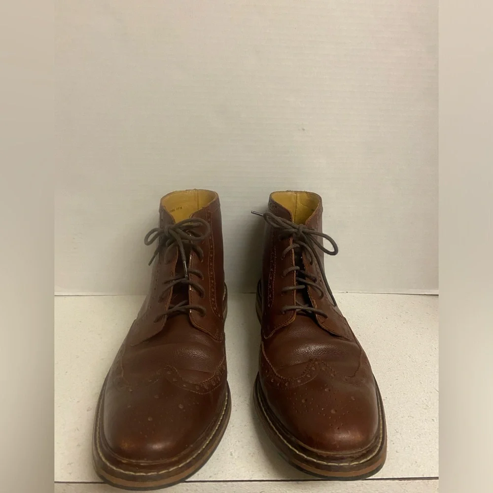 Cole Haan Men's Brown Leather Wingtip Lace-Up  Oxford Boots